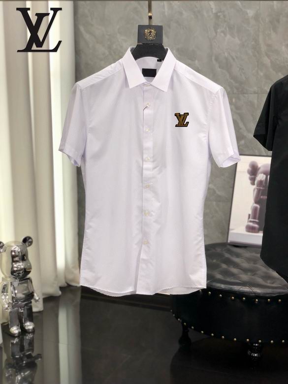 Louis Vuitton Short Sleeve Shirt Mens ID:20240614-158